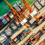 navio com produtos para exportações