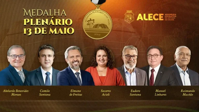 Medalha 13 de Maio homenageia lideranças do Ceará em sessão na Alece