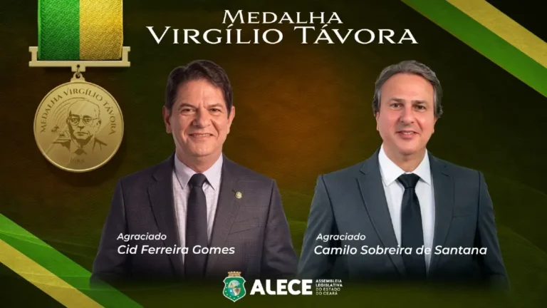 Medalha Virgílio Távora reconhece trajetória de Cid Gomes e Camilo Santana