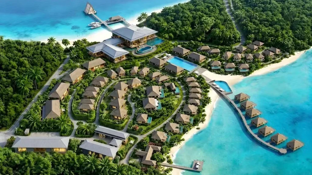 Resorte futurista no Caribe